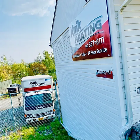 Ductless mini-split heat pump head installed in an Alaskan home