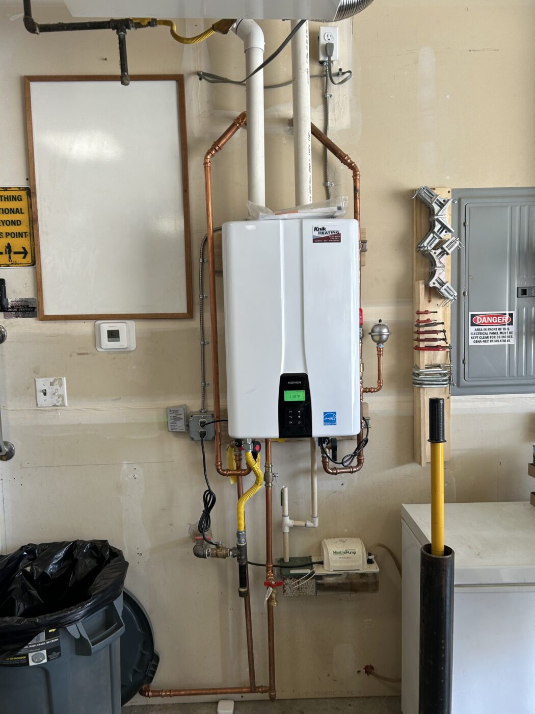Navien tankless water heater installed by Knik Heating in Wasilla, AK